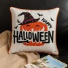 DSVIMOY Support Pillow Happy Halloween Pumpkin Witch Throw Pillow for Halloween Decor, Multicolored, 17"*17"*10" - 4 of 4