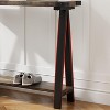 Industrial Farmhouse Console Table with V-Shaped Legs - 2-Tier Shelf, Multi-Use Entryway & Sofa Table, Easy Assembly for Living Room Decor - 3 of 4