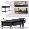NicBex Modern Console Table with Curved Design,Elegant Entryway Table with Drawers & Shelves,Foyer Tables for Entryway,Hallway - 3 of 4
