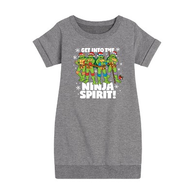 - Teenage Mutant Ninja Turtles - Get Into The Ninja Spirit Graphic Short Sleeve Fleece Dress