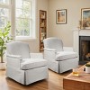 Art Leon Traditional Fabric Upholstered Swivel Accent Chair, Armchair with Wood Frame - 4 of 4