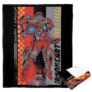 Marvel Black Panther Ironheart Silk Touch Throw Blanket 50x60 Inches - 1 of 4