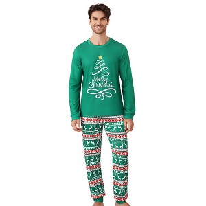 Christmas Pajamas for Family Christmas Pjs Matching Sets for Adults Kids Holiday Xmas Sleepwear Set - 1 of 4