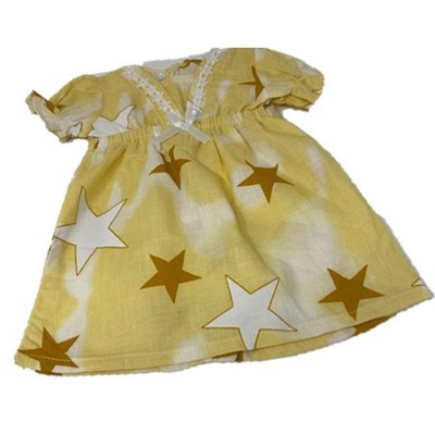 Doll Clothes Superstore Medium Baby Doll Yellow Stars Nightgown