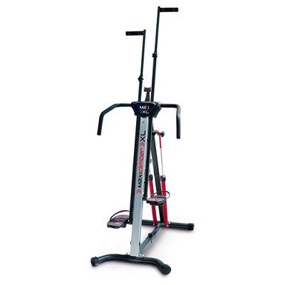 MaxiClimber Vertical Climber Exercise Machine, Home Gym Stepper for Cardio and Strength Training Total Body Workouts with Fitness App, XL-2000, Red