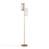 LumiSource Rhonda Floor Lamp: Dual Can Lights, White Plastic Shades, Gold Metal Base, 71" Height - 4 of 4