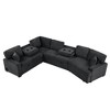 NicBex Modular 126" L Shape Sectional Sofa Pull Out Sleeper Couch Set with Cup Holders for Living Room - 3 of 4