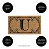 28" x 16" Monogram Coir Mat, Letter  "U" - 3 of 4