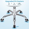 Tangkula Set of 4 Armless Office Chair w/ PU Leather Seat Swivel Adjustable Chair Black - 4 of 4