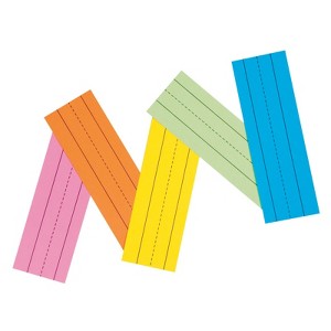 Pacon Super Bright Flash Cards, 5 Assorted Colors, 1-1/2" x 3/4" Ruled 3" x 9", 100 Cards (Pack of 6) - 1 of 1
