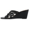 Journee Collection Womens Baylen Braided Strap Slip On Wedge Sandals - 2 of 4
