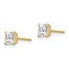 Black Bow Jewelry 4mm Princess Cubic Zirconia Stud Earrings in 14k Yellow Gold - 2 of 4