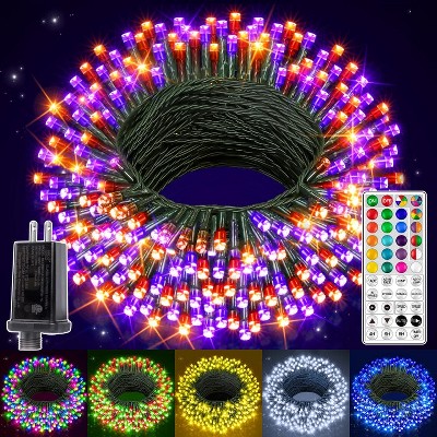 Ollny 200 LED Christmas RGB String Lights (Green Cable, Connectable, 130 Modes)