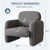 Nasitip Modern Accent Chair, Wood Frame Sofa Chair, Comfortable Reading Armchair for Living Room, Bedroom, Apartment, Corner - 3 of 4