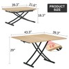 LIVAREEmlen Modern Minimalist Multifunctional Lift Table with 0.8'' Tabletop and Black Metal Legs Dressing Table Coffee Table Dining Table Office Desk - 2 of 4