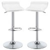 PAGED Counter Height Bar Stools White Upholstered Adjustable Counter Stools with Sturdy Base for Home Pub - 2 of 4