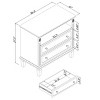 Mid-Century Modern Nightstand with USB Ports and 2 Drawers, 28in Solid Wood Bedside Table for Bedroom or Small Spaces-3irtyhousy - 4 of 4