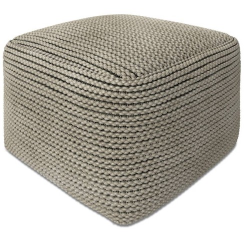 pouf designed to be used outdoors or indoors