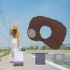 Unique Bargains Inflatable Travel Pillow Press to Inflate for Airplane Train Office - 2 of 4