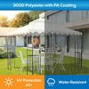 Sevobal Patio Umbrellas Outdoor Patio Gazebo Canopy, Outdoor Replaceable Canopy, Double Shed Roof, Canopy Top Only , Beige, 118"*118"*26.78" - 2 of 4