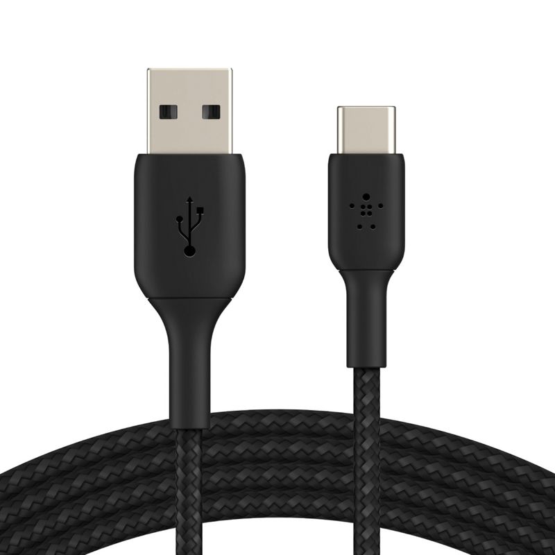 Belkin® BOOST UP CHARGE™ Braided USB-C® to USB-A Cable, 6.6 Ft., Black, 1 of 8