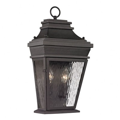 Elk Home Forged Provincial 2 - Light Wall Light in  Charcoal