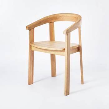 Terra Solid Wood Curved Back Dining Chair Natural - Threshold™ designed with Studio McGee