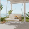 Whisen Woven Rope Outdoor Swing Sofa with Soft Cushions for Patio, Courtyard and Balcony - 3 of 4