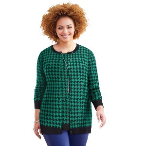 Catherines Women's Plus Size Liz&Me Classic Cardigan - 1 of 4