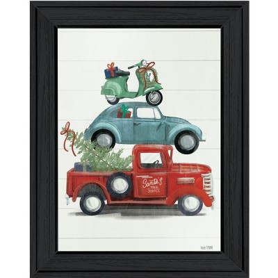 HomeRoots Holiday Travels Black Framed Print Wall Art