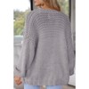 Coolmee Women's Open Front Chunky Knit Cardigan Loose Lantern Long Sleeve Oversized Sweater Coats with Pocket - 4 of 4