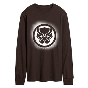 Men's - Marvel - Black Panther Spray Paint Logo Long Sleeve Graphic T-Shirt - 1 of 2