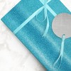 JAM PAPER Aqua Blue Glitter Gift Wrapping Paper Roll - 1 pack of 25 Sq. Ft.: Teal Birthday & Christmas Wrap - 3 of 3