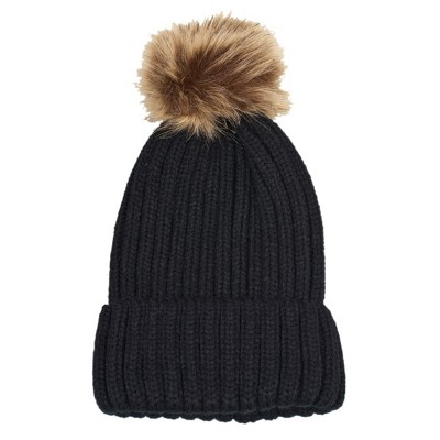 Willow & Ruby Women's Knitted Pom Beanie - Ladies Winter Hat : Target