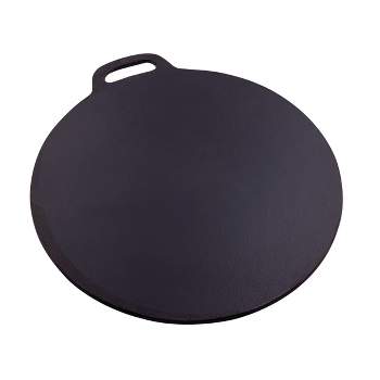 Cuisinel Cast Iron Pizza Pan/Round Griddle - 13.5 Flat Skillet - Great for  Crepes and Frozen Pizza - Pre-Seasoned Comal for Tortillas - Dosa Tawa