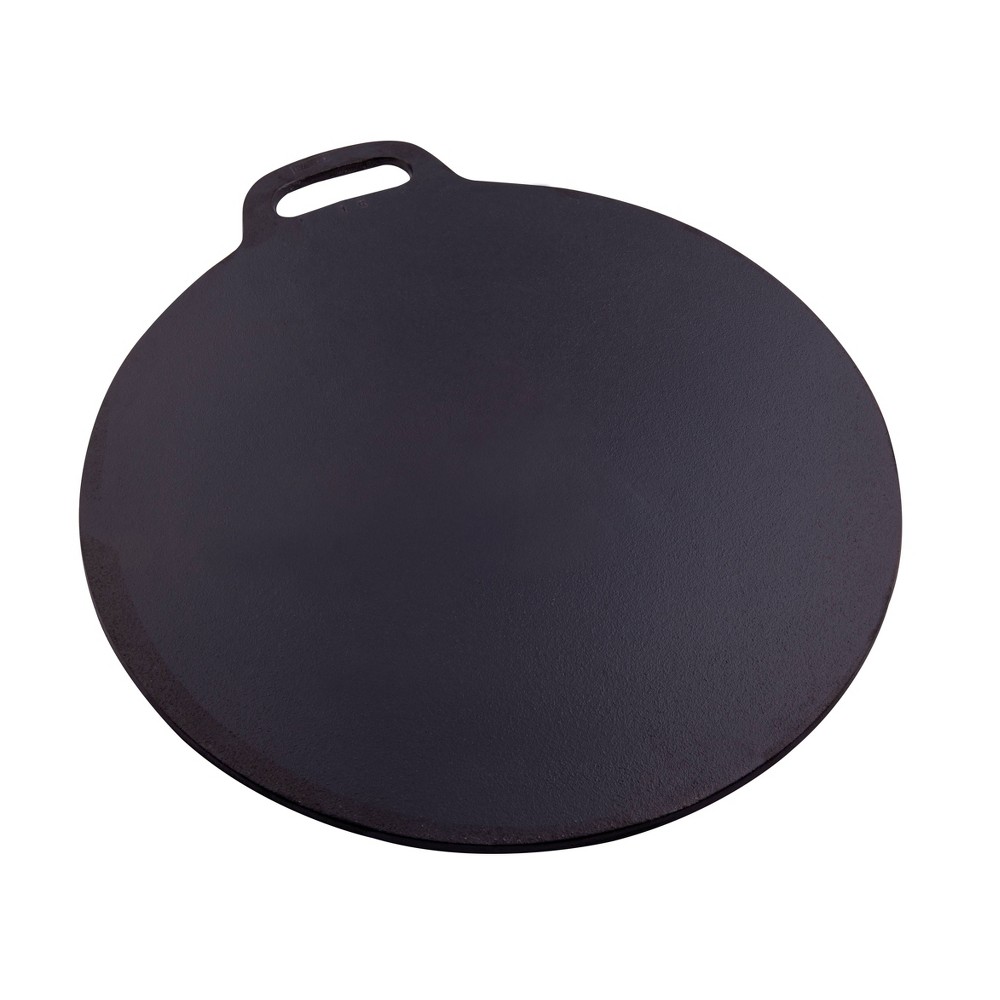 Photos - Pan Victoria Seasoned Cast Iron 12" Tawa Comal Dosa  with a Loop Handle: Preseasoned, Oven-Safe, Hand Wash, 12" Black