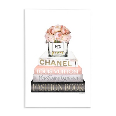Stupell Industries Pink Fashion Book Stack, 13" x 19"