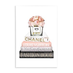 Stupell Industries Pink Fashion Book Stack, 13" x 19" - 1 of 4