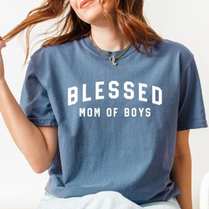 Simply Sage Market Blessed Mom of Boys Garment Dyed Tee - 1 of 4