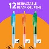 BIC Intensity Clic Black Gel Pens, Medium Point (0.7mm), 12-Count Pack, Retractable Gel Pens With Comfortable Grip (Packaging May Vary) - 2 of 4
