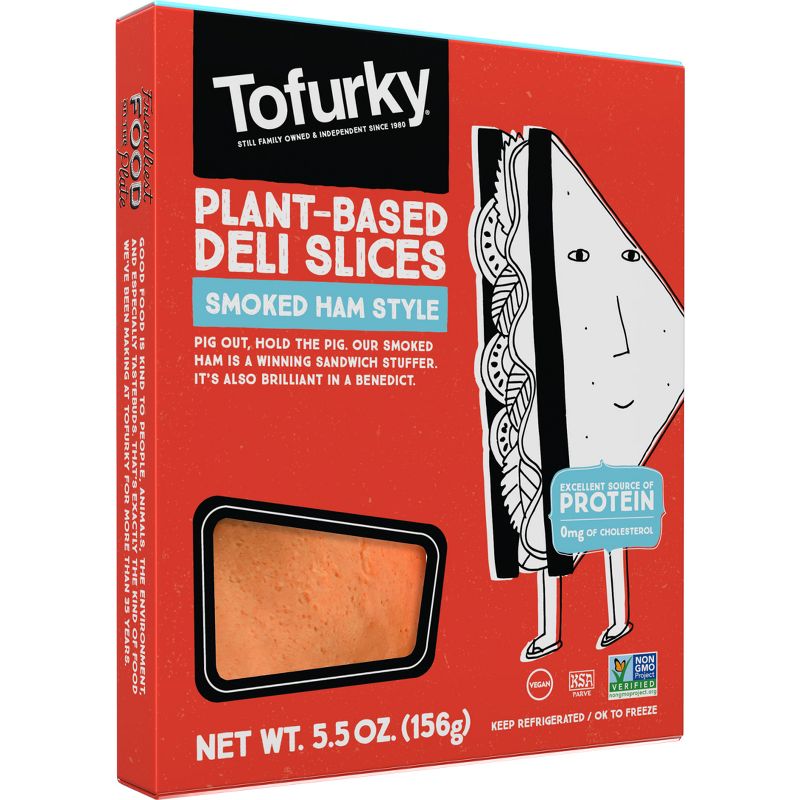 Tofurky Smoked Ham Style Plant-Based Deli Slices - 5.5oz/15ct, 5 of 8
