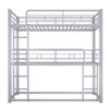 Whisen Metal Twin Size Triple Bunk Bed with 2 Ladders and Guardrail - 4 of 4