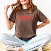 Country Girl Puff Print - Womens Garment Dyed Graphic T-Shirt - 2 of 4
