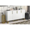 NicBex Modern Decorative Storage Cabinet, Adjustable Shelves 4-Door Sideboard Buffet Cabinet with Storage for Kitchen, Living Room, Entryway - 4 of 4
