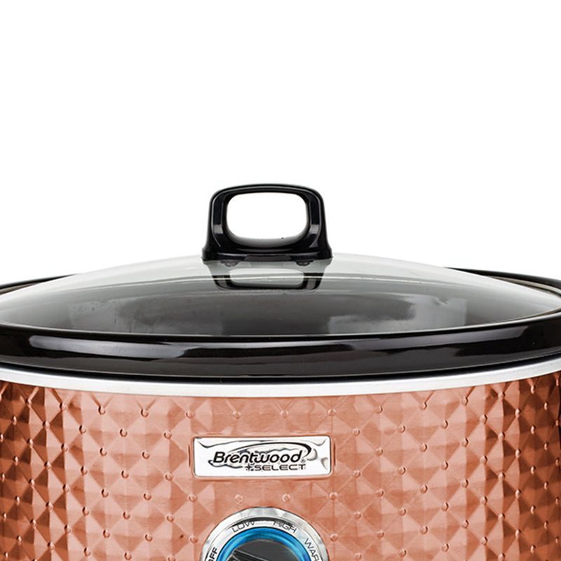 Brentwood Select 7 Quart Slow Cooker in Copper, 4 of 5