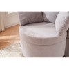 Teddy Fabric Swivel Storage Chair with Back Cushion - 3 of 4