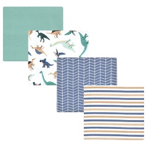 Luvable Friends Hudson Baby Flannel Receiving Blankets 4pk - 1 of 2
