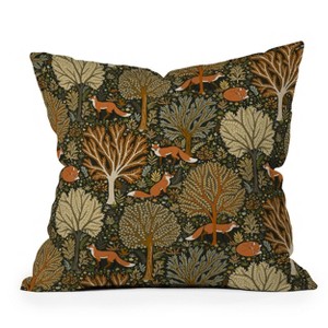 16"x16" Avenie Countryside Woodland Fox Square Throw Pillow - Deny Designs: Abstract Design, Indoor Decorative Cushion, Zippered - 1 of 4
