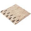 Home Mart Goods 16.54" x 22.83" - Breached White Non-Slip Bottom Quick Dry Foldable Natural Bath Mat - 3 of 4