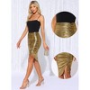 INSPIRE CHIC Women's Ruched High Waisted Party Cocktail Club Bodycon Midi Skirts - 2 of 4